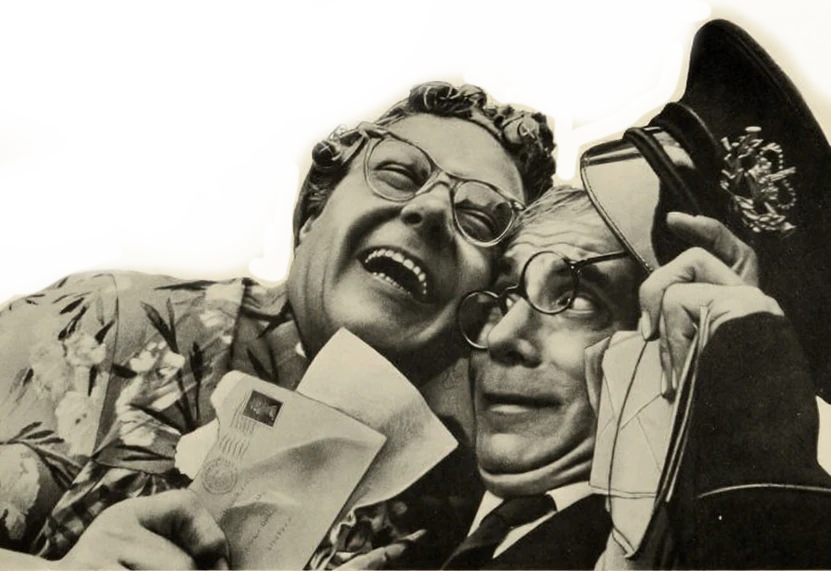 Two Dead Good Club members poring over the day's letters